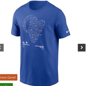 Men's LA Rams Nike Royal Super Bowl LVI Bound White Diamond Collection T-Shirt